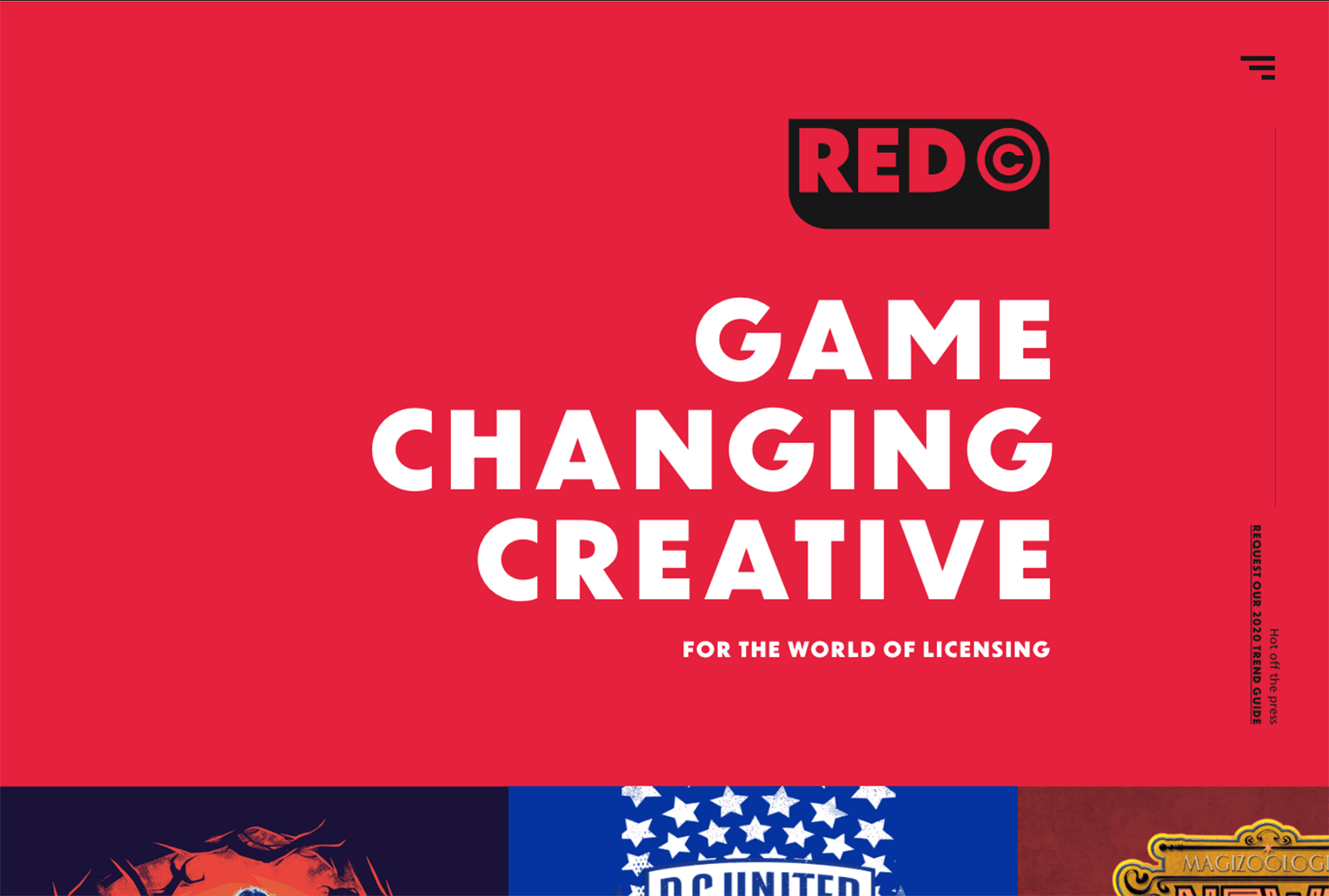 Screenshot of the Red Central website; part of John Kavanagh's selected project work.